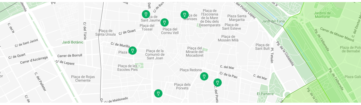 Bars & Clubs - Valencia Map