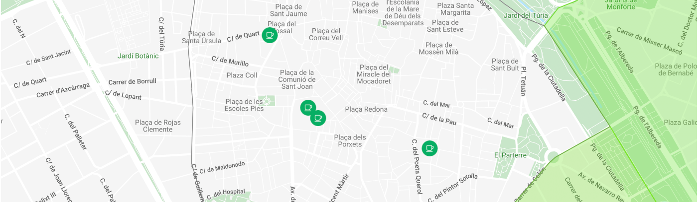 Caffè - Mappa di Valencia